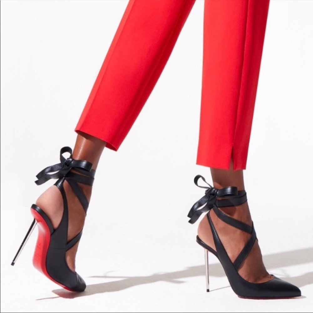 Christian Louboutin Wrap Leather Pumps